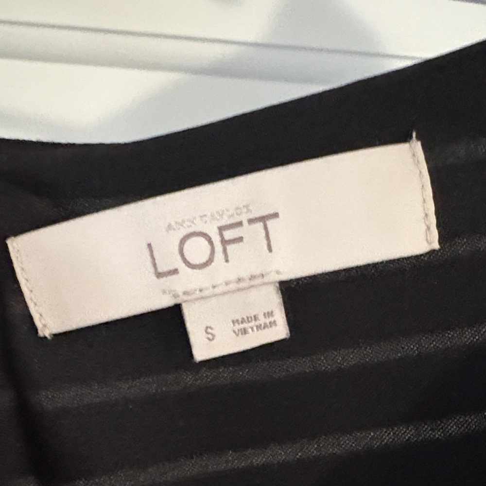 LOFT Black and White Chevron Maxi Dress - Picture 2 of 5